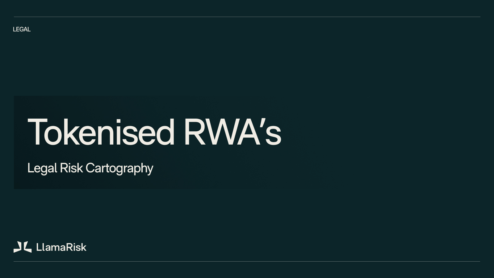 Tokenised RWAs—Legal-Risk Cartography